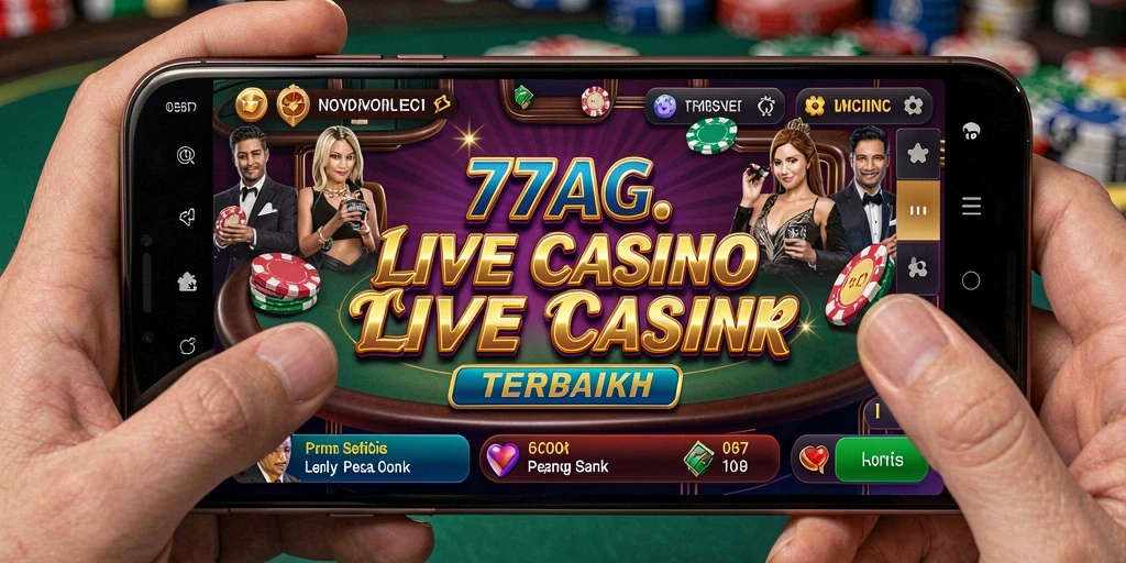 Tampilan gameplay interaktif Live Casino di 77AG.