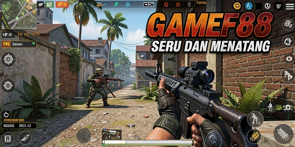 Tampilan gameplay seru dengan aksi menembak menegangkan di API88.