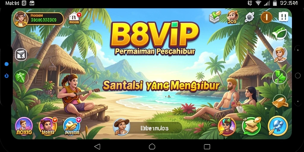 Screenshot utama B8VIP menampilkan gameplay santai yang menyenangkan.