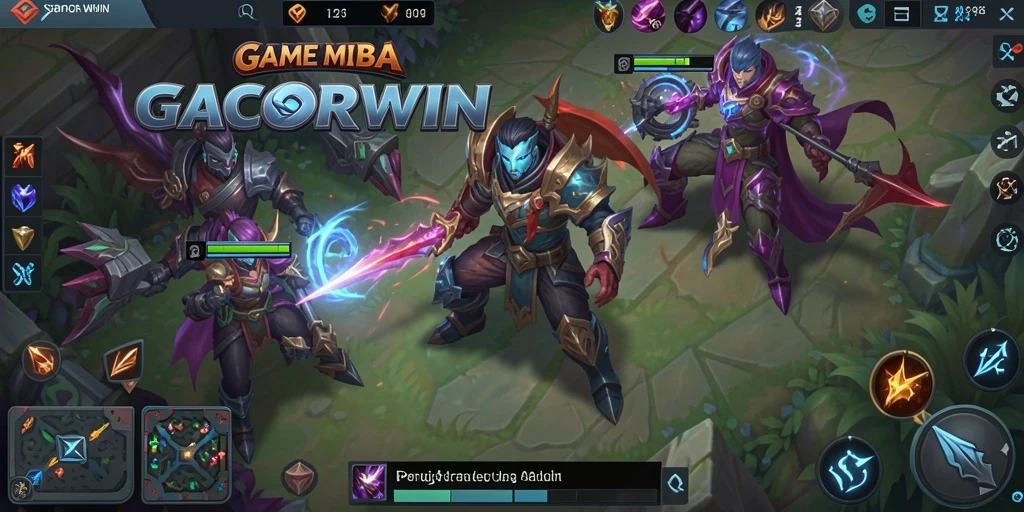 Screenshot gameplay <strong>GACORWIN</strong> yang menunjukkan aksi seru pertempuran tim.