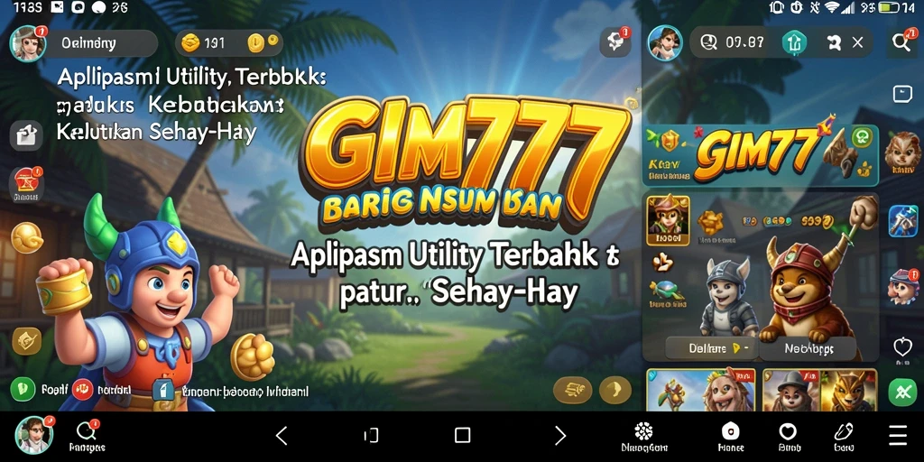 Screenshot utama GIM777 menampilkan antarmuka aplikasi Utility yang sederhana dan fungsional.