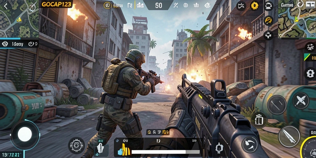 Tampilan gameplay TPS yang mendebarkan di GOCAP123.