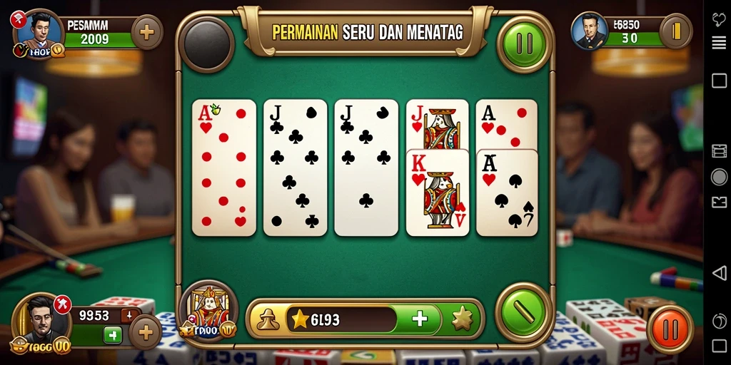 Screen utama H03 menampilkan gameplay Domino yang seru dan interaktif.