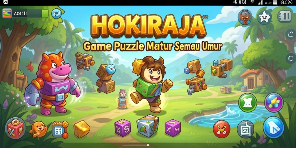 Screenshot utama HOKIRAJA menampilkan gameplay seru dan menantang.