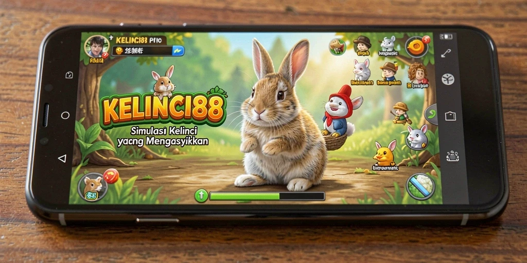 Screenshot gameplay KELINCI88 menampilkan kelinci-kelinci lucu dalam berbagai aktivitas.