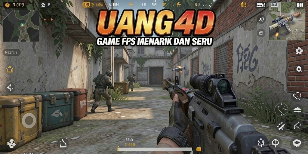 Tangkapan layar UANG4D yang menunjukkan aksi gameplay FPS yang seru.