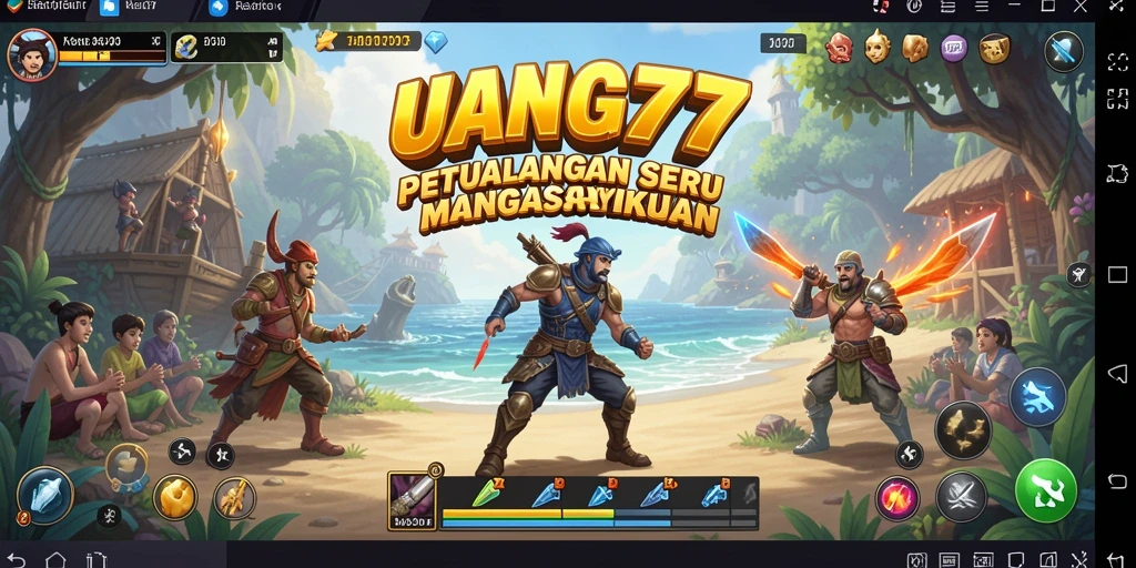 Screenshot UANG77 menampilkan gameplay petualangan yang mendebarkan.