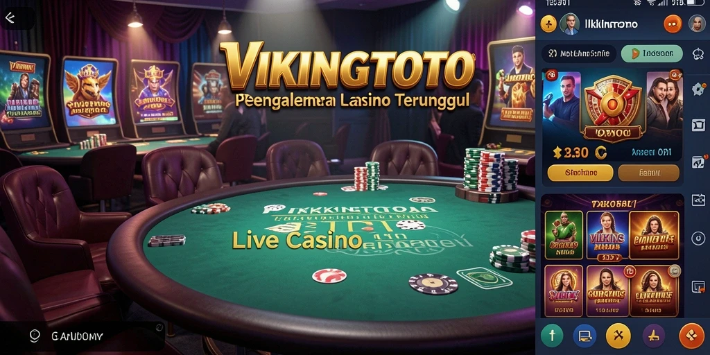 Tampilan gameplay Live Casino interaktif di VIKINGTOTO.